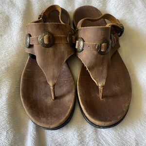 Musse & Cloud Brown Leather Sandals